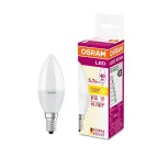 Лампа светодиодная LED 5.7Вт E14 LS CLB40 теплый, матовая свеча Osram