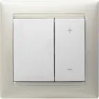 VALENA Рамка 1 пост белая/серебро