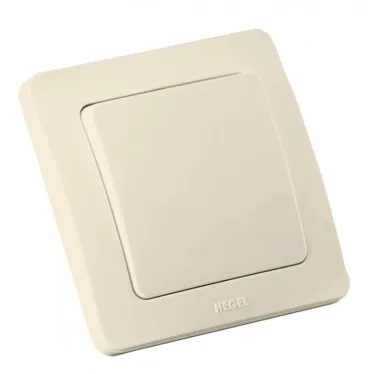 Переключатель одноклавишный скрытый слоновая кость 10А