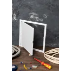 Люк ревизионный пластик с нажимным замком 300х300 Basic