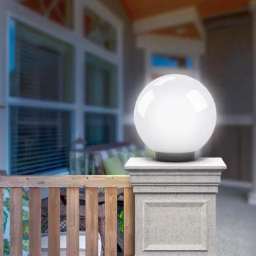 Светильник садово-парковый шар белый D400mm Е27 НТУ 01-150-401