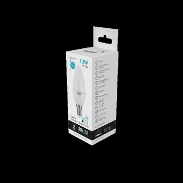 Лампа светодиодная LED 10 Вт 730 лм 4100К свеча нейтральный E14 AC 220В Elementary Gauss