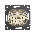 VALENA Розетка с заземлением с крышкой в рамку слоновая кость