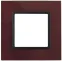 Рамка на 1 пост, стекло, Эра Elegance, бордо+антр, 14-5101-25