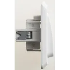 ЭТЮД Переключатель одноклавишный скрытый белый сх.6