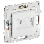 SKANDY Розетка компьютерная двойная RJ45 кат.6 SK-K04W арктический белый IEK