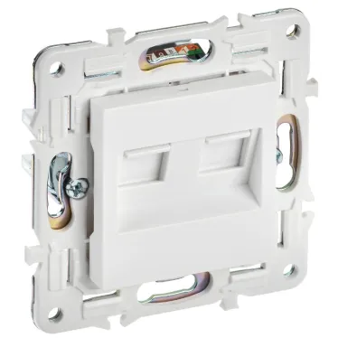 SKANDY Розетка компьютерная двойная RJ45 кат.6 SK-K04W арктический белый IEK