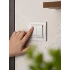 Выключатель Минск двухклавишный СП с индикатором 10А белый