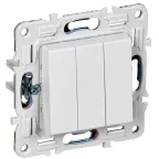 SKANDY Выключатель 3-клавишный 10А SK-V11W арктический белый IEK