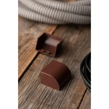 Заглушка (40х25) (4 шт) Plast под темное дерево