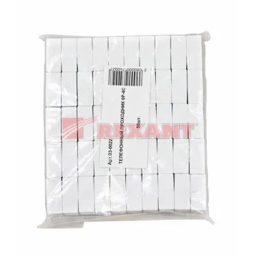 Проходной телефонный адаптер RJ-14(6P4C) (гнездо-гнездо),