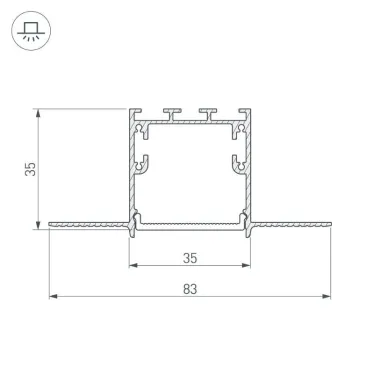 Угол SL-LINIA32-FANTOM внешний (ARL, Металл)