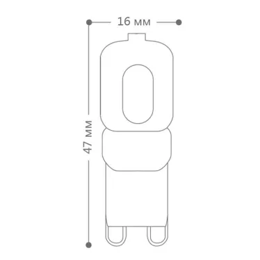 Лампа светодиодная LED 5вт 230в G9 теплый капсульная