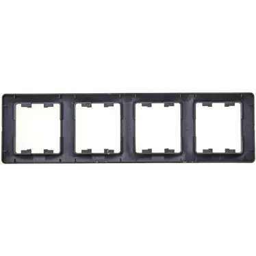 GLOSSA Рамка 4 поста горизонтальная антрацит