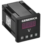 Вольтметр цифровой щитовой однофазный 48х48мм LED GENERICA