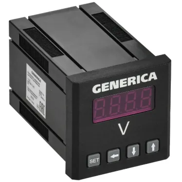 Вольтметр цифровой щитовой однофазный 48х48мм LED GENERICA