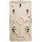 ЭТЮД блок открытой установки Розетка с зазем. со шторками + Выключатель 1-клавиш., бежевый