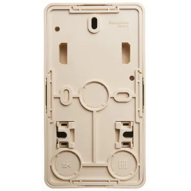 ЭТЮД блок открытой установки Розетка с зазем. со шторками + Выключатель 1-клавиш., бежевый