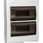 Щит распределительный навесной ЩРн-П-24 IP41 пластиковый белый прозрачная дверь