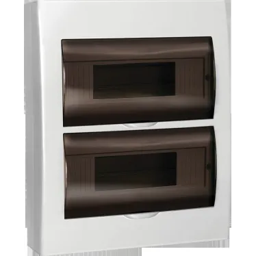 Щит распределительный навесной ЩРн-П-24 IP41 пластиковый белый прозрачная дверь