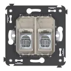 Avanti Розетка RJ-45 в стену, 5e двойная экранированная, ''Ванильная дымка''