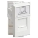 Розетка компьютерная RJ45 UTP категория 5e 1 модуль