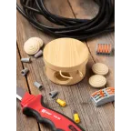 Коробка распаячная КМР-040-038 с крышкой (73х43) 4 мембранных ввода светлое дерево IP54 PROxima