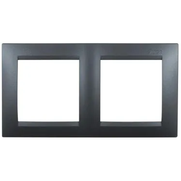 15 Рамка на 2 поста графит