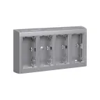 Настенный блок поверхностного монтажа CIMA Pro на 4 двойных поста цвета алюминий Connect