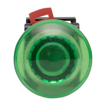 Кнопка AELA-22 Грибок зеленая с подсветкой NO+NC 2