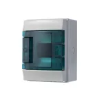 Щит распределительный навесной 4 модуля ЩРн-п-4 пластиковый Mistral65 серая прозрачная дверь без клемм IP65 (65P04X12)