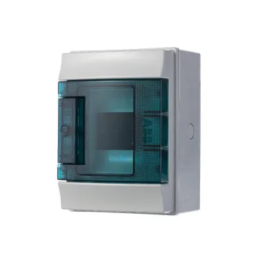 Щит распределительный навесной 4 модуля ЩРн-п-4 пластиковый Mistral65 серая прозрачная дверь без клемм IP65 (65P04X12)