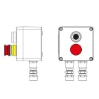 Взрывозащищенный пост управления из полиэстера CPE-P-03-(1xP1B(11)-1xP3E(11))-2xKA2MHK(C)1Ex d e IIC Т5 Gb / Ex tb IIIC T95°C Db IP66 / КЗ / ШЗ