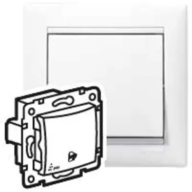 VALENA Кнопка звонка IP44 белая