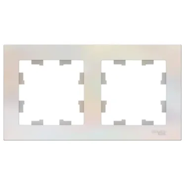 Рамка двухпостовая ATLASDESIGN универсальная жемчуг