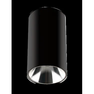 Светильник светодиодный ДПО GU10 без лампы круглый черный корпус серебряный рефлектор Jazzway