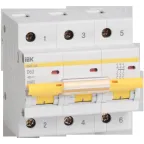 Выключатель автоматический трехполюсный 16А D ВА47-100 10кА