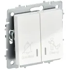 BRITE Выключатель 2-клавишный с индикацией для отелей 10А ВС10-2-9-БрБ белый IEK
