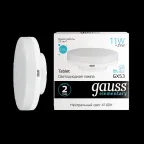 Лампа светодиодная LED 11 Вт 830 лм 4100К таблетка нейтральный GX53 AC 220В Elementary Gauss