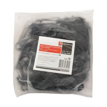 Дюбель-хомут для круглого кабеля 19-25мм нейлон черный Simple (100шт)