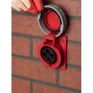 Розетка стационарная внутренняя угловая 4242 3Р+РЕ 32А 380В IP67 PROxima