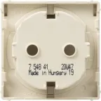 Valena LIFE Лицевая панель розетки 2К+З с крышкой Слоновая кость