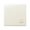 Кнопка клавишная звонок, 10А 250В, S27 слоновая кость