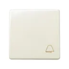 Кнопка клавишная звонок, 10А 250В, S27 слоновая кость