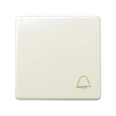 Кнопка клавишная звонок, 10А 250В, S27 слоновая кость