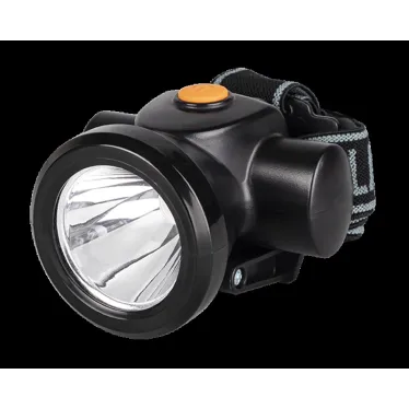 Фонарь налобный 3Вт 130Лм ABS-пластик нейлон 2 режима работы 4 часа работы в ярком режиме заряд адаптер 220В в комплекте IP54