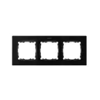 Рамка декоративная, 3 поста, S82 Concept, черный матовый