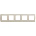 Рамка на 5 постов, Эра12, слоновая кость, 12-5005-02