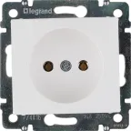 VALENA Розетка без заземления без шторок в рамку белая