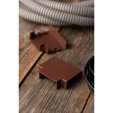 Угол T-образный (40х16) (4 шт) Plast под темное дерево